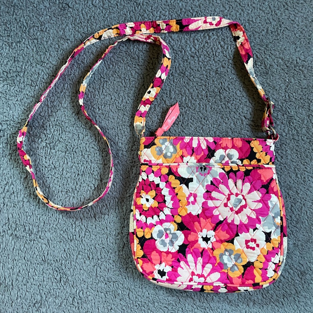 Vera Bradley Double Zip Hipster Crossbody - RETIRED Pixie Blooms pattern